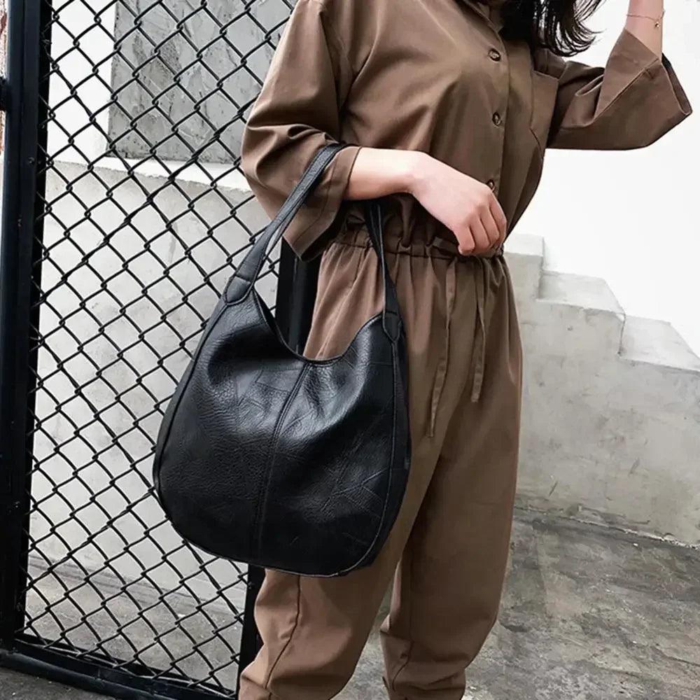 Women’s handbags vintage luxury leather shoulder bag designers large modern fashion brand female