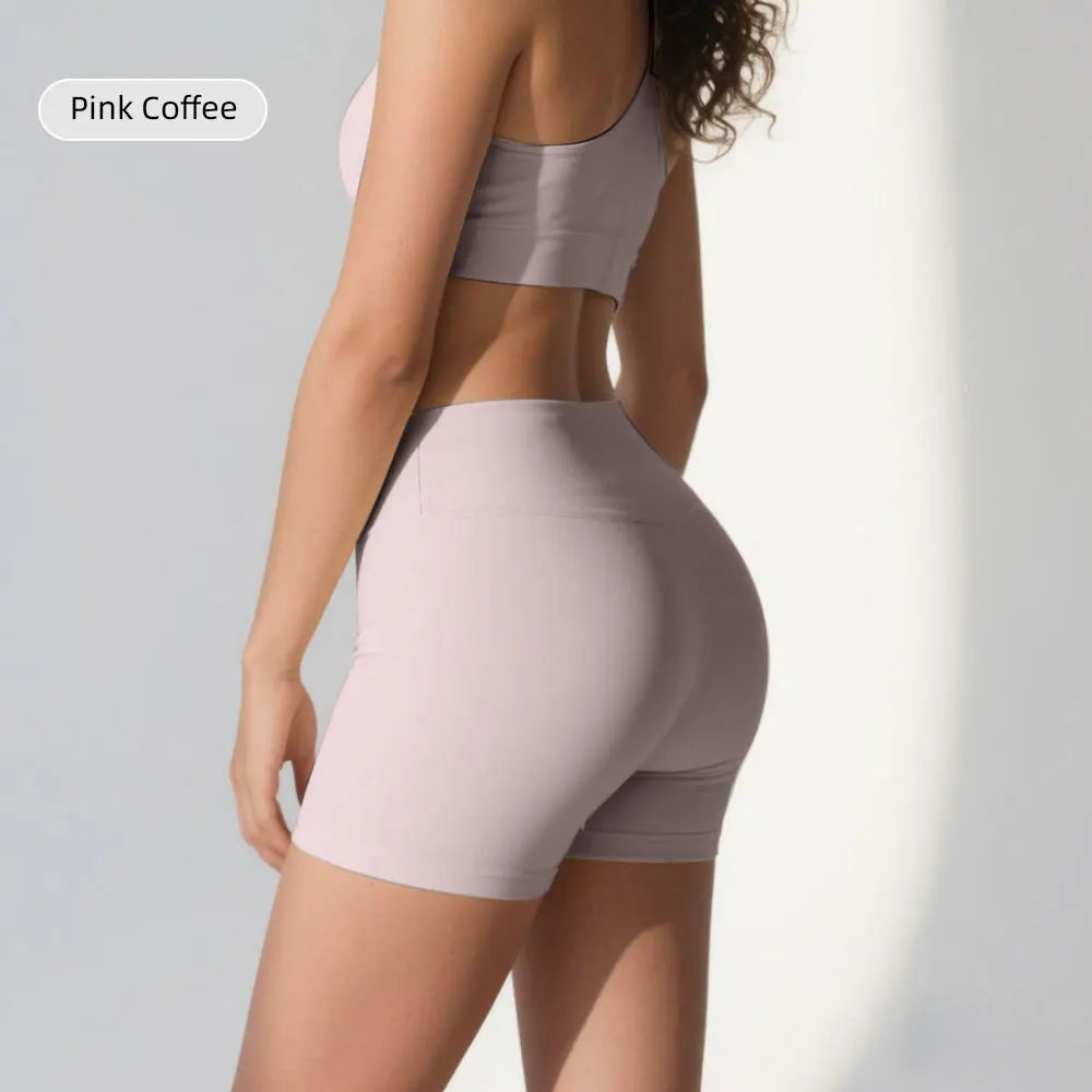 Women's Sports Biker Shorts - Naked Feeling High Waist Yoga Shorts Push Up Fitness Leggings Tummy Control Yoga Slimming  Shorts