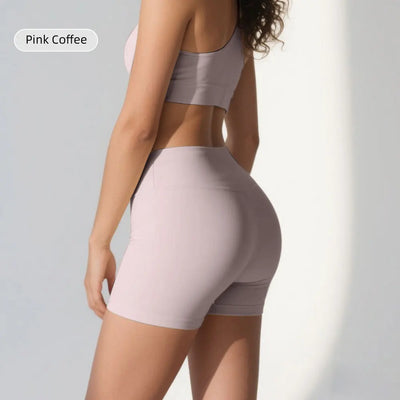 Women's Sports Biker Shorts - Naked Feeling High Waist Yoga Shorts Push Up Fitness Leggings Tummy Control Yoga Slimming  Shorts