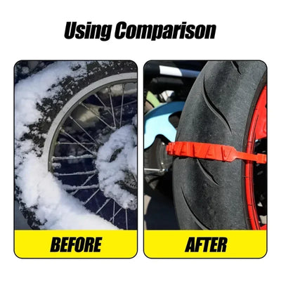 20/1Pcs Motorcycle Snow Chains Reusable Motorbike Tire Anti Slip Tie Winter Emergency Safety Belt Tyre Chain Moto Accessories