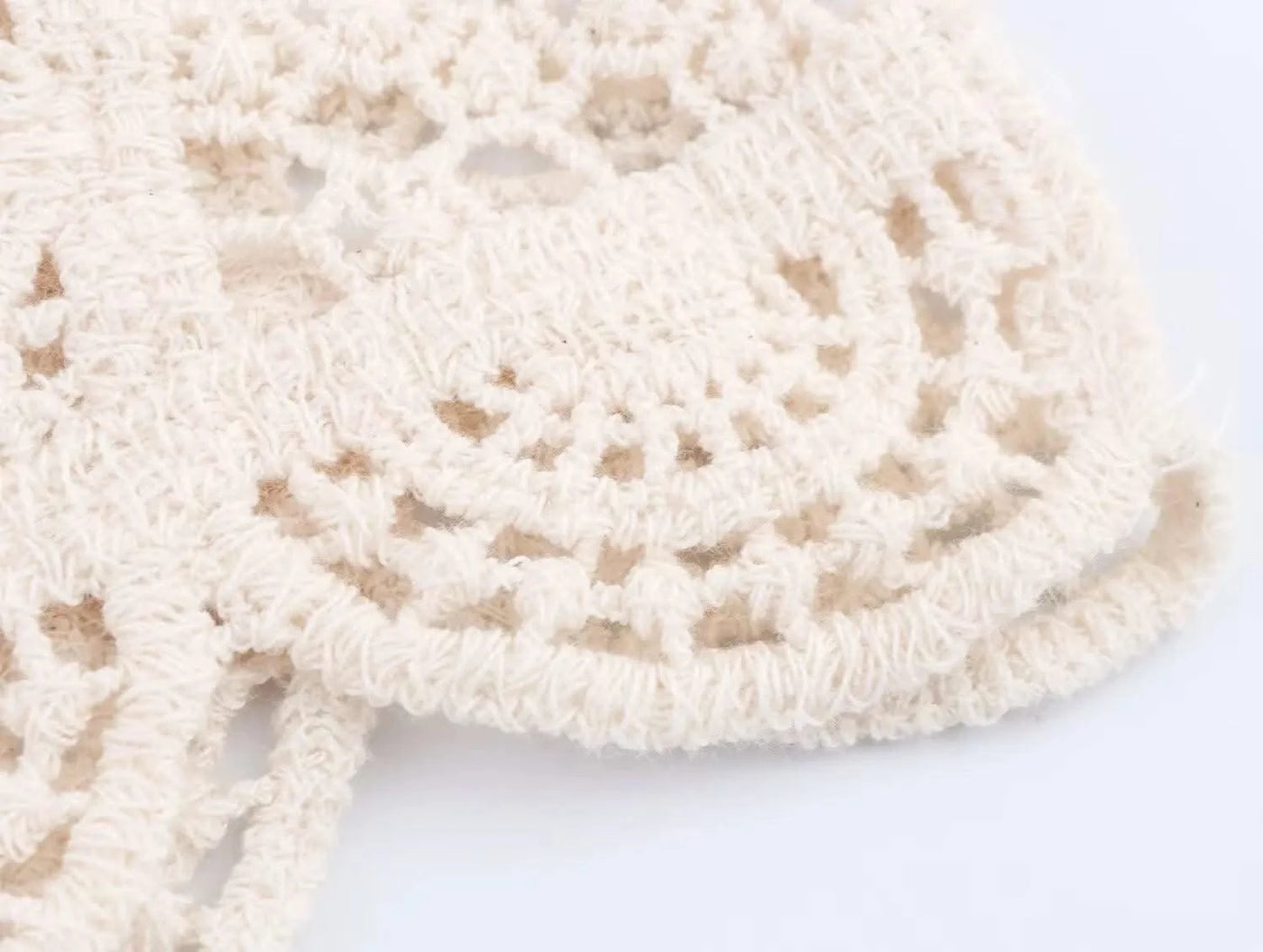 Summer Bohemian Women Loose DRESS Suits Hook Flower Hollow Out Bat Sleeve Shirt+Tassels Drawstring Bodycon Skirt Vacation Sets