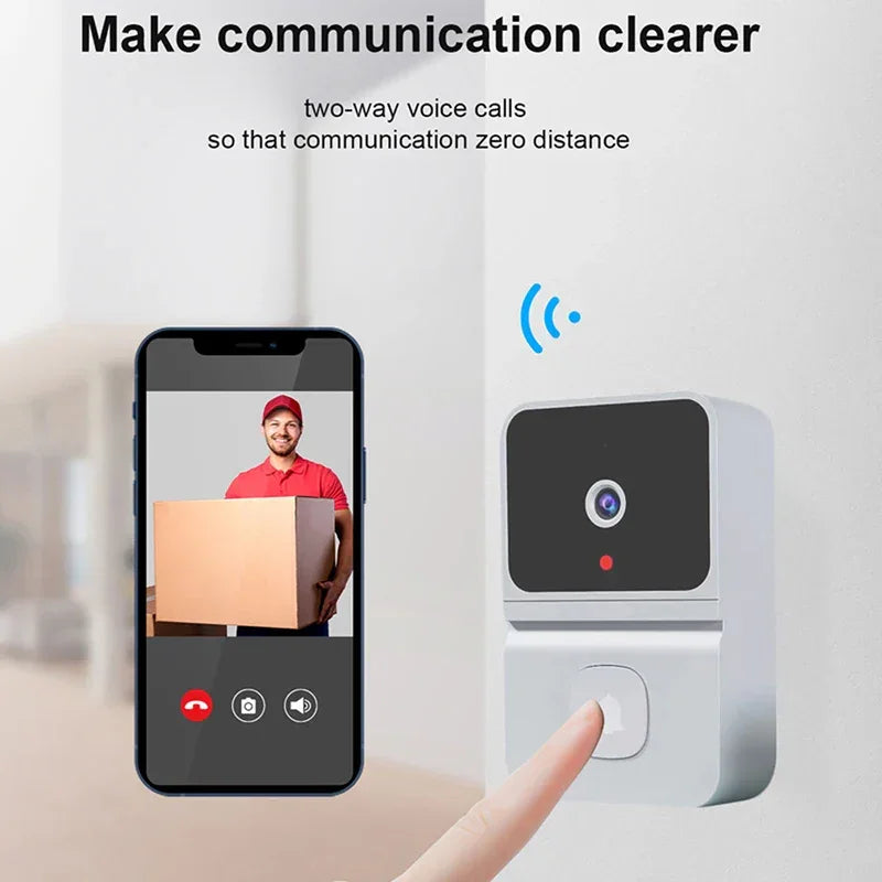 Wireless Doorbell WiFi Outdoor HD Camera Security Door Bell Two-way Audio Night Vision Video Intercom For Home Monitor Doorbell