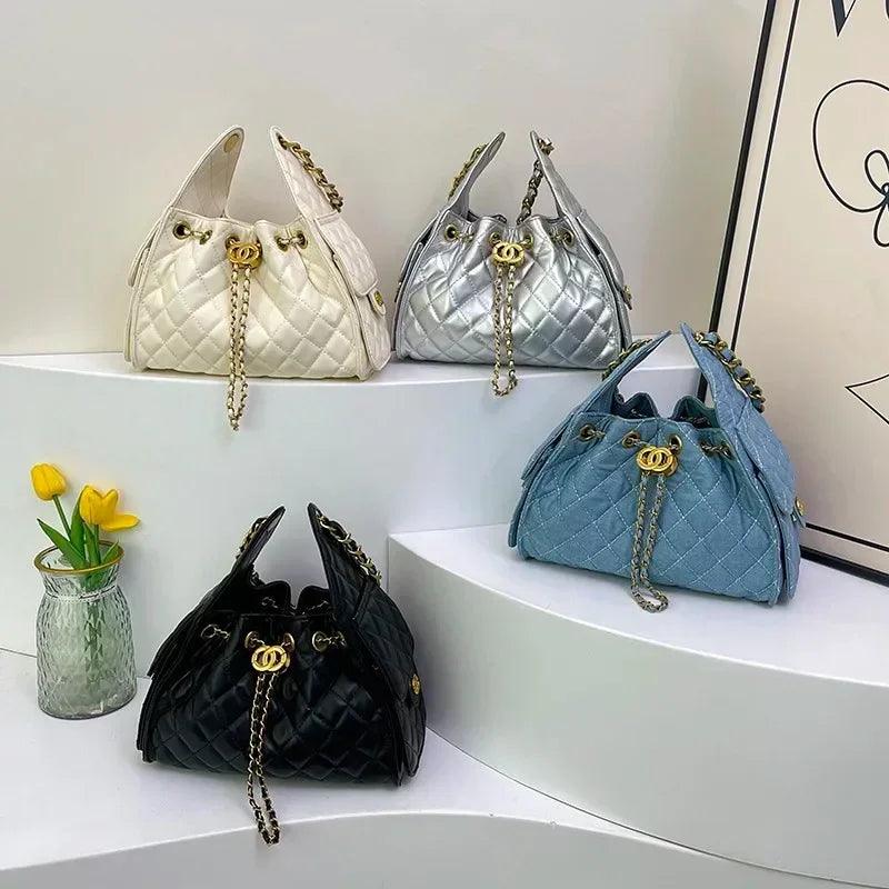 Famous designer inspired elegant tote bag: women’s spacious leather handbag with shoulder straps luxury ladies