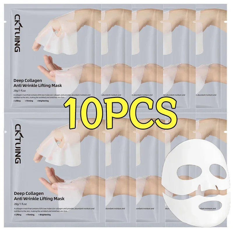 5/10PCS Collagen Face Mask Shrink Pores Deep Hydrating Overnight Mask Moisturizing Refreshing Brightening Korean Face Skin Care