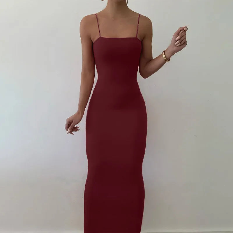 Woman Fashion Summer Sexy Halter Temperament Halter Long Dress