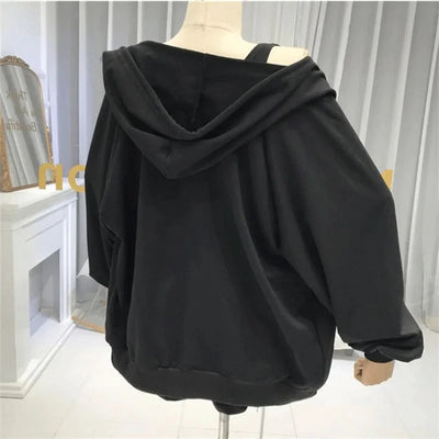 Shorts Three 3 Piece Sets Women Casual Vest Drawstring Short Hooded Zipper Jacket Sportswear Suits Y2k Streetwear Sports Hoodies