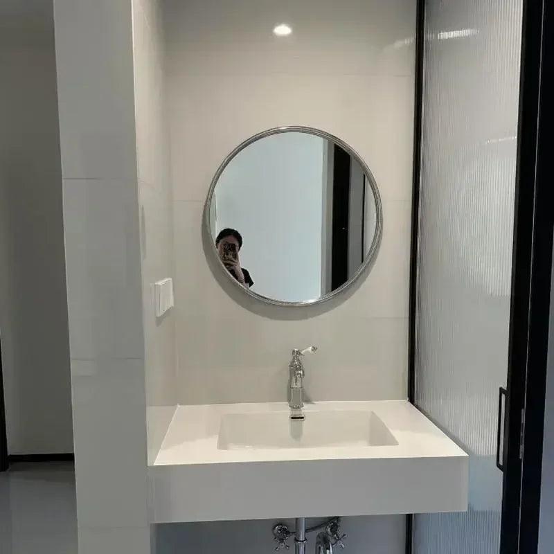 Minimalist bathroom mirror bedroom home wall mounted makeup light luxury nordic