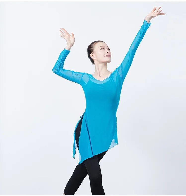 New fashion woman Classical Dancing clothes ballet Dance dress Adult Dance Practice clothes Elastic long sleeve Dance clothes