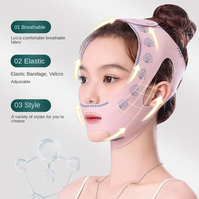 Face slimming bandage v face lifting tighten facial nasolabial folds double chin to improve sleep facial engraving mask lifting