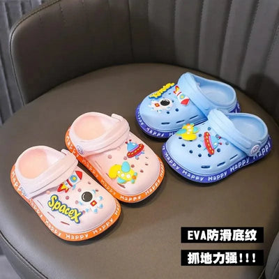 Anti-Skid Cartoon DIY Design Hole Soft Shoes | Baby | Kids Sandals | Children's Shoes | Slippers | Sandy Beach Slip-On Shoes For Toddlers