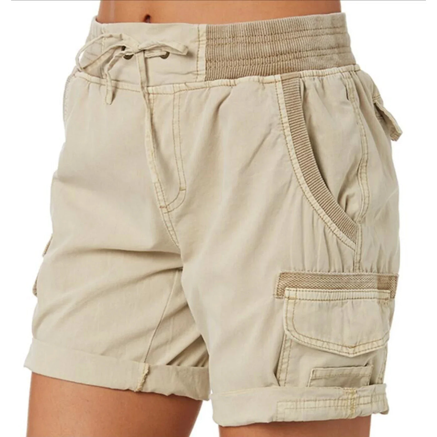 Women's Cargo Shorts Summer Multi Pockets Quick Dry Shorts Hiking Travel Golf Fishing Stretch Lightweight Female Shorts