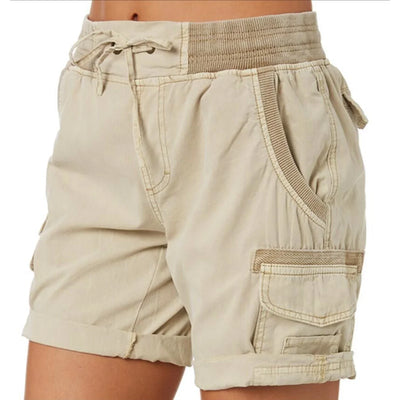 Women's Cargo Shorts Summer Multi Pockets Quick Dry Shorts Hiking Travel Golf Fishing Stretch Lightweight Female Shorts