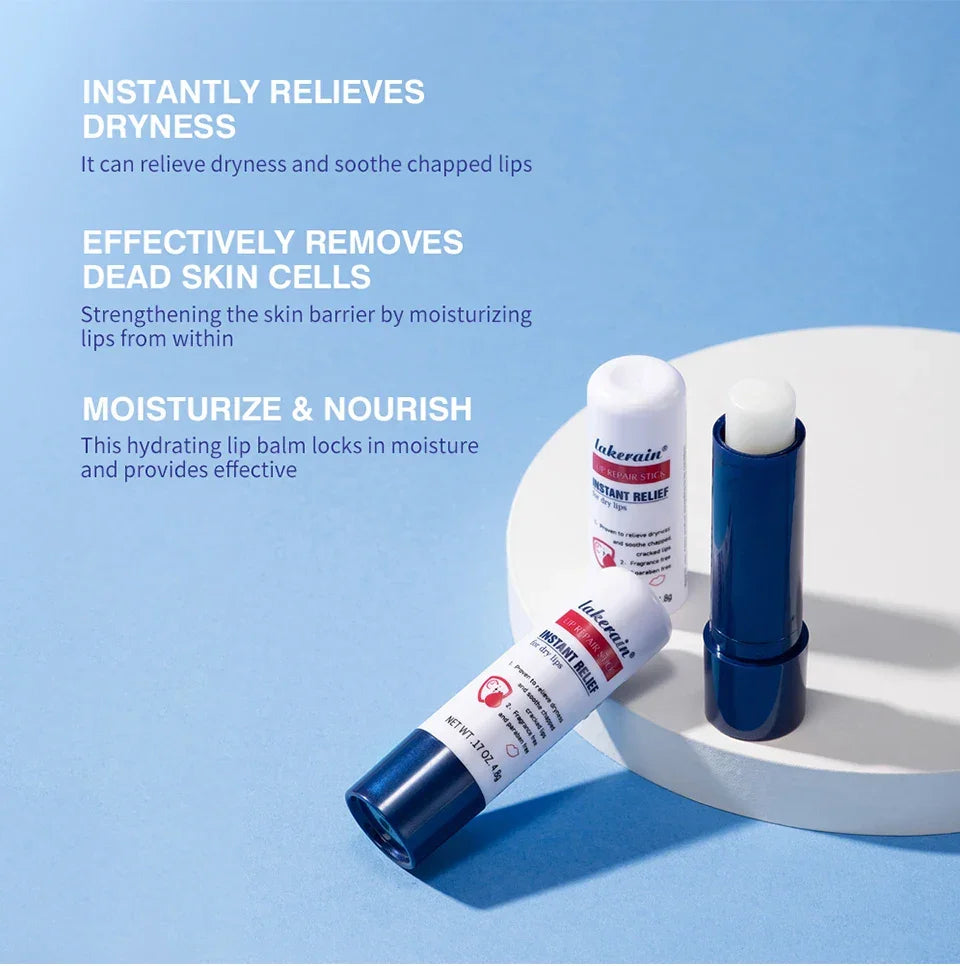 Lakerain Lip Repair Stick 2 Packs Quick Relief Of Dry Moisturizing And Smoothing lip Lines Lip Balm Soothes Chapping Lipstick