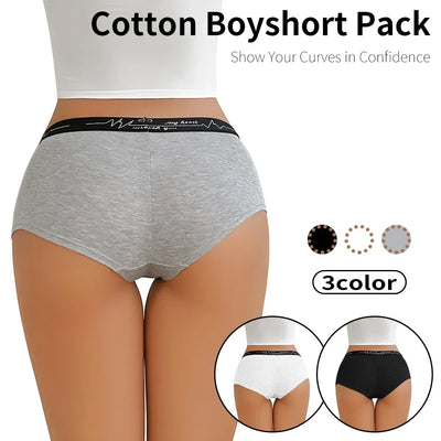 Ladies Solid color boxers Briefs Comfortable Female Underwear Sporty Style Casual Sexy Panties for Women S-XL