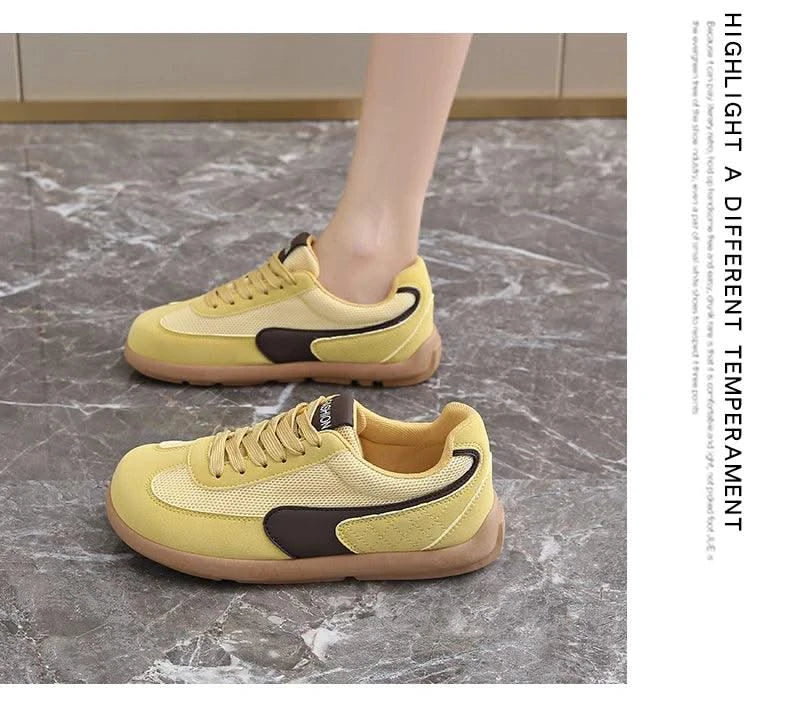 Women's Shoes Fashion Trend College Style Wide Toe Soft Comfortable Flat Casual Shoes Outdoor Casual Sports Shoes Women Sneaker