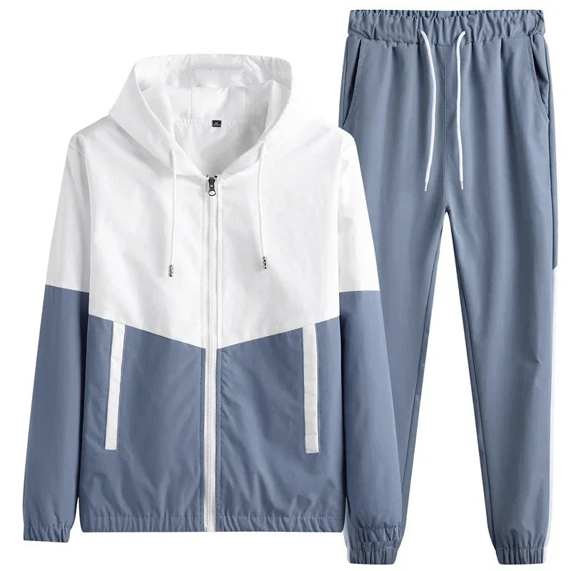 Men Casual Joggers Hooded Sportswear Jackets Pants 2 Piece Sets HipHop Running Sports Suit Tracksuit Sweatpants Hoodies Colombia