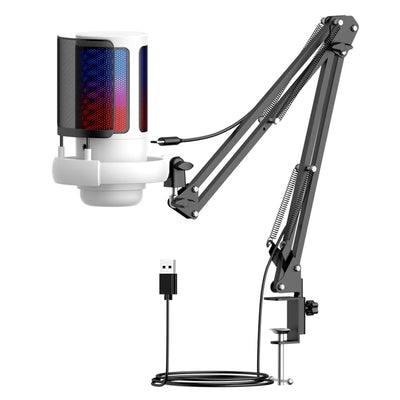 Gaming USB Microphone Usb Computer Desktop Microphone RGB E-sports Game Conversation Voice Recording Condenser Microphone