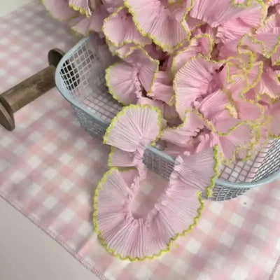 4M/lot 3cm Wine red/pink/Beige Chiffon Pleated Lace Dog Tooth Ruffle Lace Trimming for Dress Pet Cloth Home Decoration X1496