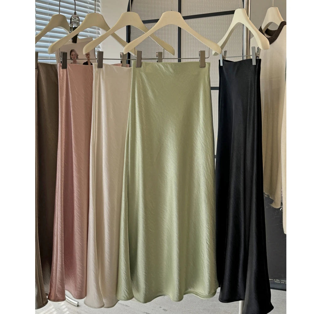 2025 Women Long Skirts High Waist A-Line Sexy Skirt Women Summer Maxi Skirts Brand Faldas Femme Streetwear