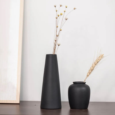 Small Ceramic Vase for Flowers Plants,  Matte Vases for Modern Table Shelf Home Decor Wedding  Frosted Elegant Ceramic Vase
