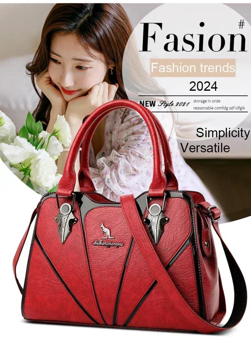 Luxury handbags women bags designer brand female leather crossbody shoulder for sac a main ladies hand 2024