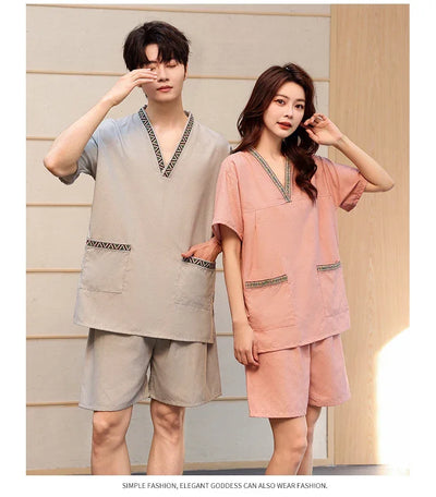 Couple's Beau Sauna Suit Soft Cotton  Silk Men's Women's Bathing Costume St Room Towel Polyester Fiber Home Textile
