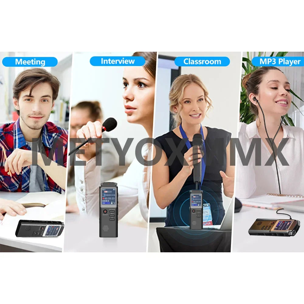 Voice Recorder - Voice Activated Recorder with Earphone & USB Charge Cable, Digital Voice Recorder with Playback for Lectures &