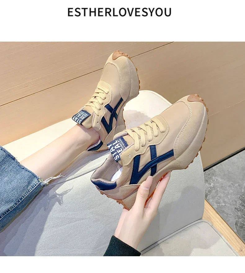 2025 Women Sneakers Platform Shoes New Fashion Leisure Light Anti-slip Black Running Shoe Fashion Designer Women Shoes