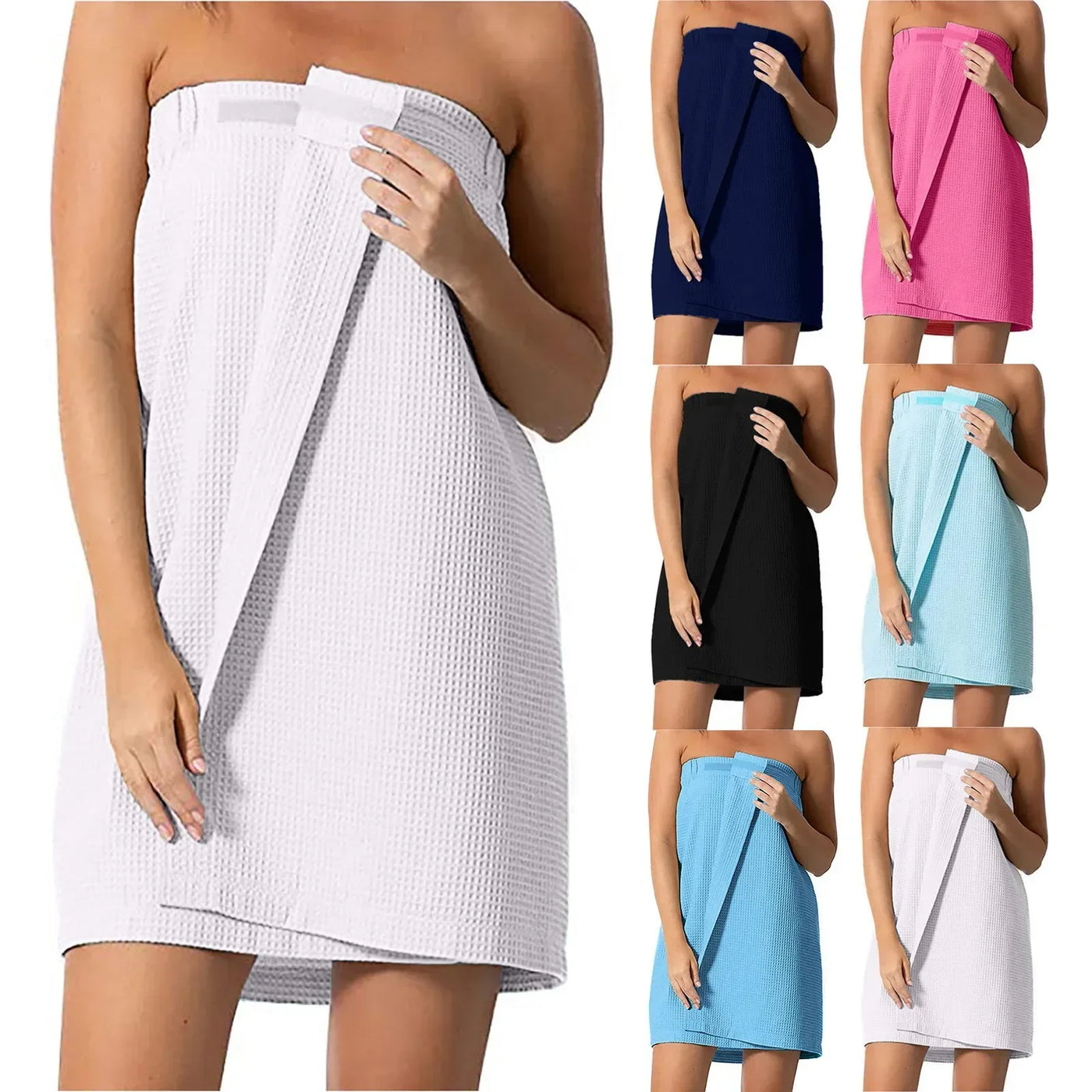 Super Absorbent Bath Towel Wearable Bath Towel Body Wrap Bathrobes Towels Skirt Lightweight Knee Length Robes for Women
