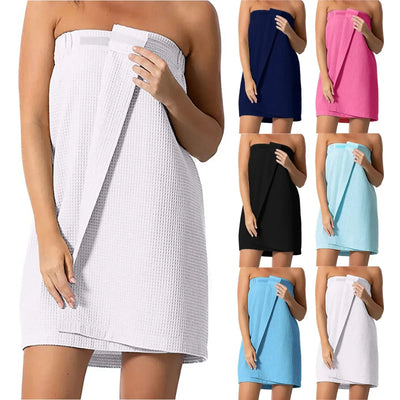 Super Absorbent Bath Towel Wearable Bath Towel Body Wrap Bathrobes Towels Skirt Lightweight Knee Length Robes for Women