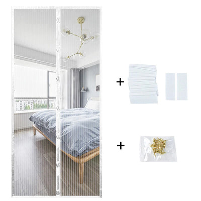 2025 New Magnetic Screen Door Curtain Anti-Mosquito Net Fly Insect Screen Mesh Automatic Closing 5 Size Easy Installation 1PC