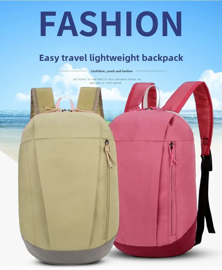 Mountaineering bag large capacity simple all-matching, fashionable, lightweight travel backpack, water splash resistant backpack