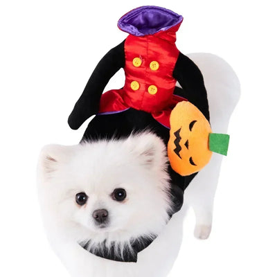 Pet Halloween Costume Dog Plush Halloween Horse Riding Pet Cloth Santa Claus Riding Outfit Hall Gift for Small To Large Dog/cat