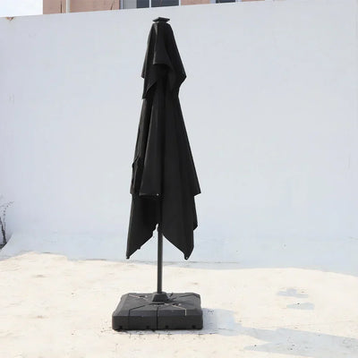 Umbrella Patio Outdoor Parasol black10ft Offset Cantilever Garden Led With Solar Lights