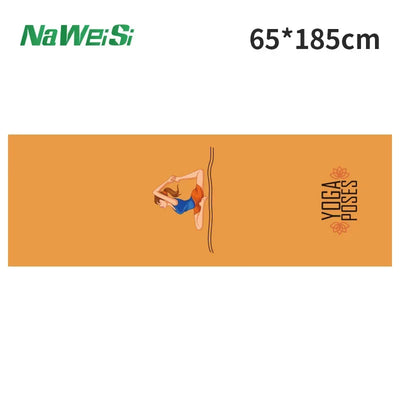 Yoga Mat Towel double-side Velvet Yoga Fitness Isolation Mat non-slip Folding Portable Sports Mat Towel Beach Quick Dry Towel