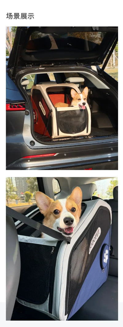 Pet Carriers Car Cage Portable Breathable Dogs Going Out Travel Foldable Kennel Pet Supplies Cages Accessories Transportin Perro