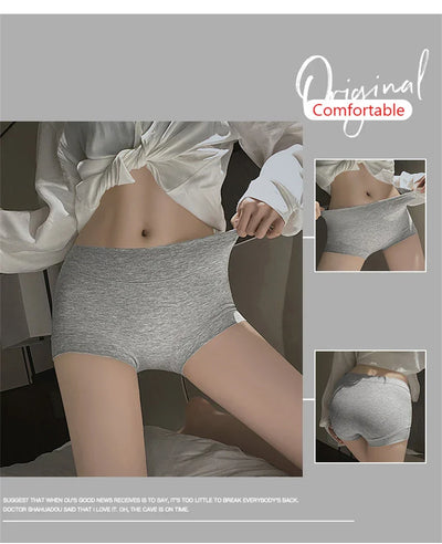New Women Panties Cotton Seamless Sports Boxers Underwear Female Solid Color Briefs Cozy Lingerie Intimate Underpants M-XXL