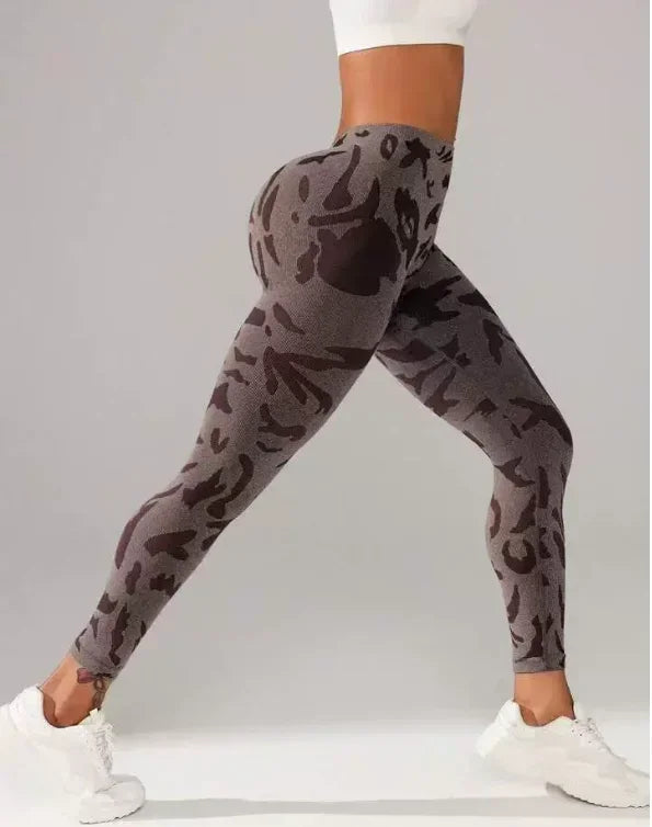 Women V-waist Printed Seamless Leggings