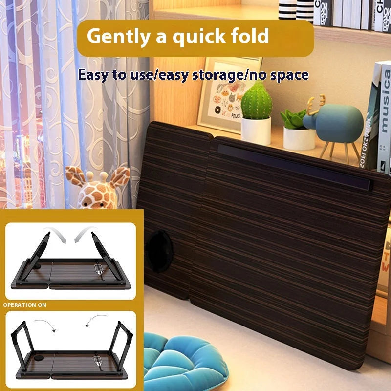 Ergonomically Folable Table Designed Integrated Bed Laptop Lazy Desk with Adjustable Height Compactness Versatility