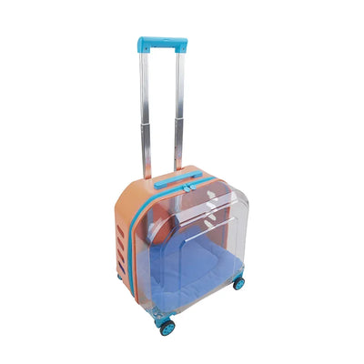 Pet Cat Carrier Out Trolley Case Portable Large Capacity Dog Bag Transparent Breathable Cat Backpack Transporter Pet Supplies