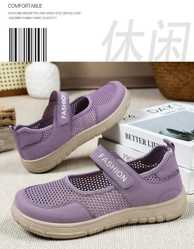Women's Plus Size Wide Width Sandals Soft Sole Comfortable Mom Shoes Breathable Fabric Spring No Slip Chubby Feet Casual Walking