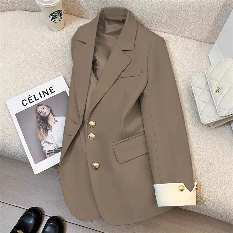 autumn long sleeve blazers outwears women 2025 fashion casual office lady jackets coats elegant