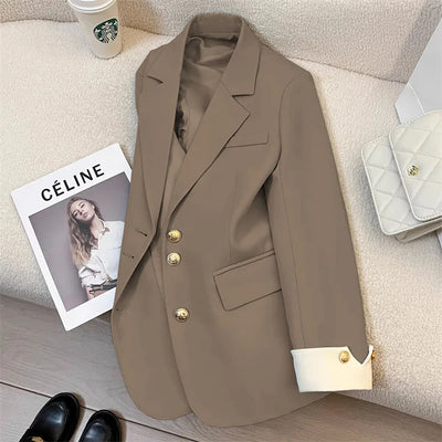 autumn long sleeve blazers outwears women 2025 fashion casual office lady jackets coats elegant