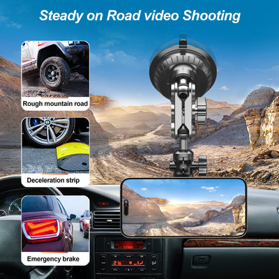 Magsafe Car Phone Mount Video Recording Universal Magic Arm Suction Magnetic Car Phone Holder Mount s Vlog ShootingColor