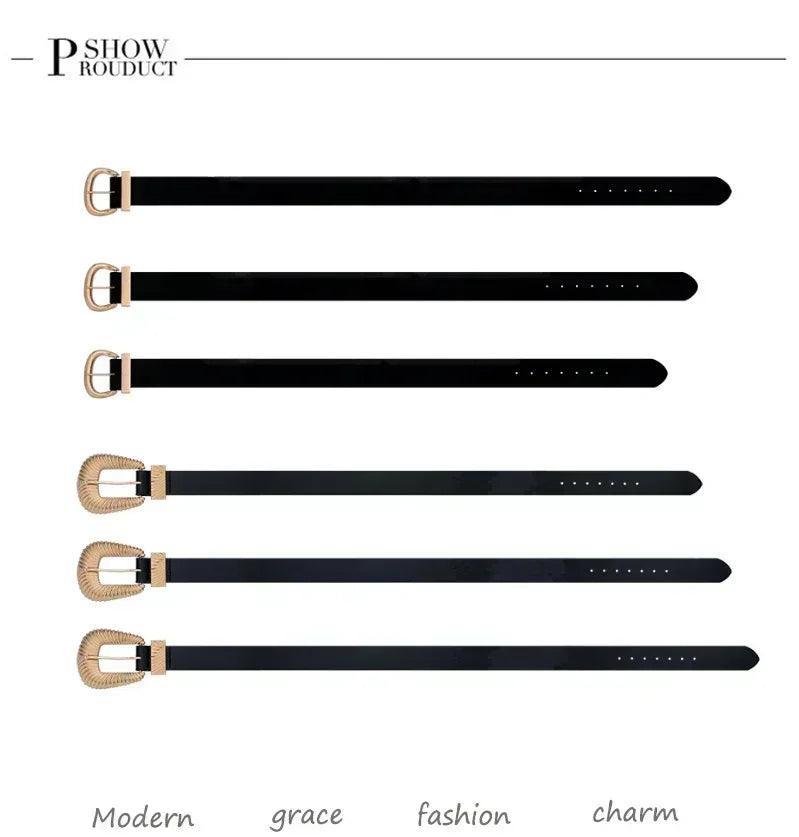 Genuine leather vintage buckle strap belts for women| jeans casual dress ladies girls