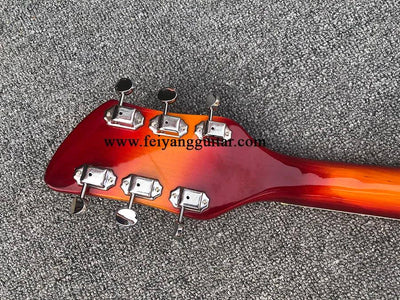 High Quality Electric Guitar with 6Strings, cherry burst Color, Gold Pickguard,2-Piece Pickup, 660, Free Shipping
