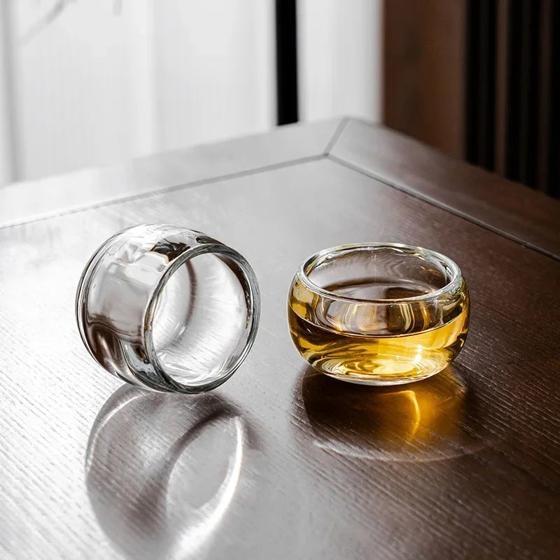 2pcs Set Household Wine Glasses Transparent Teaware Creative Whiskey Cup Juice Cocktail Drinking Glasses Drinkware Wedding Gifts