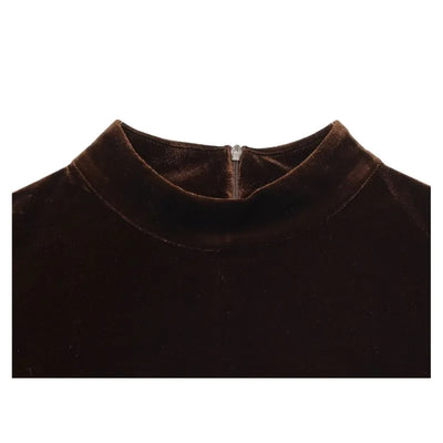 Women Velvet Dress Round Neck Sleeveless Lace Hem Decoration Mini Dresses Female Fashion Slim Elegant Party Dresses