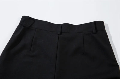 Spliced Wide Leg Pants Mens Solid Color Spring Summer Casual Streetwear Loose Wide Leg Trousers Men