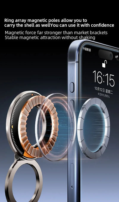 Magnetic Phone Holder Car Mount for MagSafe Enhanced Vacuum Suction Cup 360° Adjustable Cell Phone Accessorie for iPhone Android